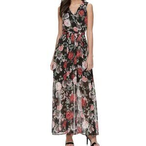 Disney Beauty and the Beast Floral Surplice Maxi Dress 🩷